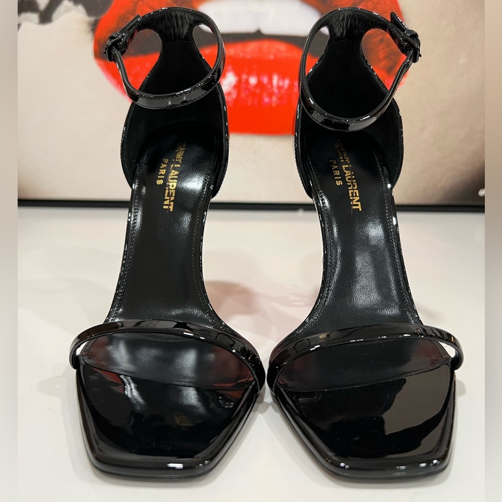 Saint Laurent Opyum Leather Sandals EU:38.5 - Picture 7 of 12